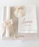 Conjunto para Batizado coleção Poema Delux | com Vela, Concha, Toalha, Caixa de veludo grande