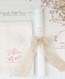 Conjunto Batizado RENDA POEMA com Vela Toalha e Concha