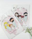 Ilustração personalizada Família ABRAÇO