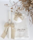 Conjunto para Batizado coleção Poema Delux | com Vela, Concha, Toalha, Caixa de veludo grande