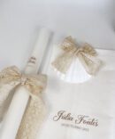 Conjunto Batizado RENDA POEMA com Vela Toalha e Concha