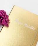 Caderno Metalizado personalizado com A tua Frase