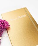 Caderno Metalizado personalizado com A tua Frase