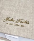 Conjunto para Batizado coleção Poema Delux | com Vela, Concha, Toalha, Caixa de veludo grande