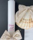 Conjunto Batizado RENDA POEMA com Vela Toalha e Concha