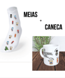 Conjunto Exclusivo de Meias + Caneca Super-Heróis da Marvel