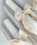 Conjunto para Batizado coleção Poema Delux | com Vela, Concha, Toalha, Caixa de veludo grande