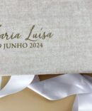 Conjunto para Batizado coleção Poema Delux | com Vela, Concha, Toalha, Caixa de veludo grande