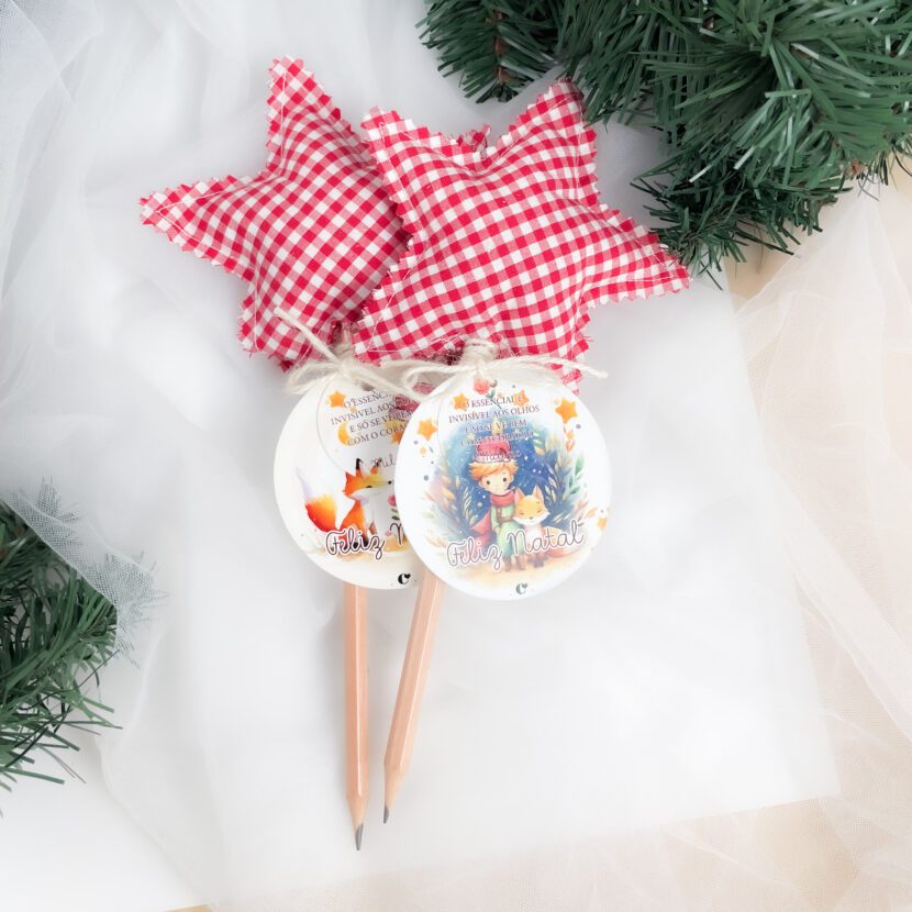 Lápis com estrela O Principezinho - edição Natal