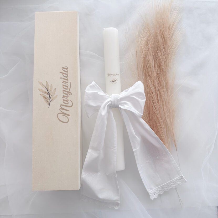 Conjunto Batizado PUREZA com Vela Toalha e Concha