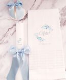 Conjunto Batizado Classic Nature com Vela Concha Toalha - Cetim