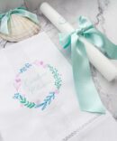 Conjunto Batizado Classic Nature com Vela Concha Toalha - Cetim