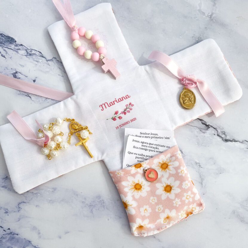 ✨ Oratório de Bolso Personalizado– Lembrança de Primeira Comunhão ou Batizado