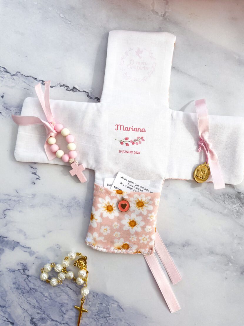 ✨ Oratório de Bolso Personalizado– Lembrança de Primeira Comunhão ou Batizado