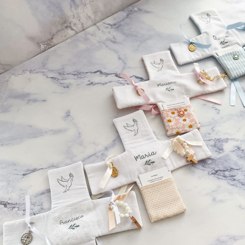 ✨ Oratório de Bolso Personalizado– Lembrança de Primeira Comunhão ou Batizado