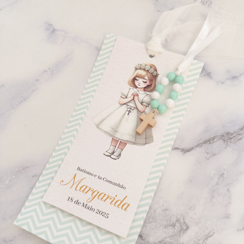 Pagelas Santinhos Premium – Lembranças Artesanais da Primeira Comunhão ✨